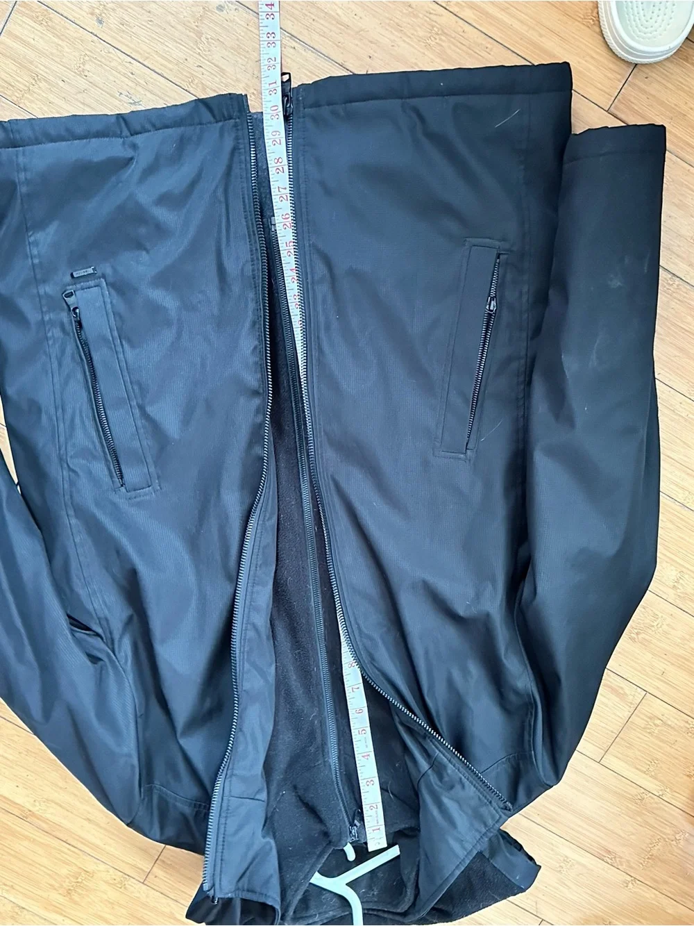 Calvin Klein Black Hooded Raincoat - Zip Front